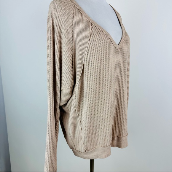 Free People We The Free Santa Clara Thermal Long Sleeve Tee Medium - Picture 5 of 14